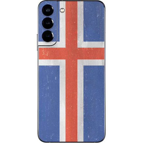 Iceland Flag Distressed Galaxy S22 Plus Skin