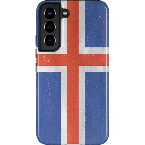 Iceland Flag Distressed Galaxy S22 Pro Case