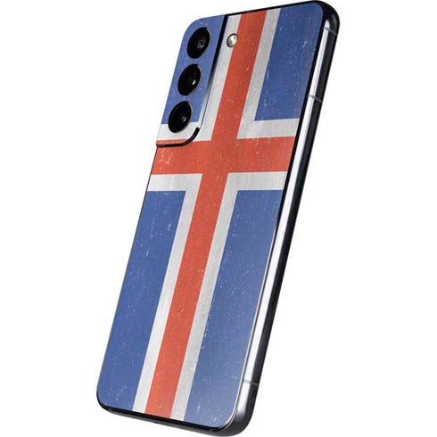 Iceland Flag Distressed Galaxy S22 Skin