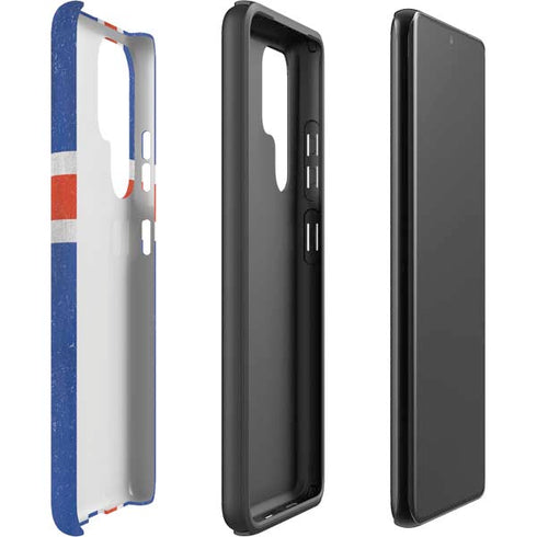 Iceland Flag Distressed Galaxy S22 Ultra Pro Case