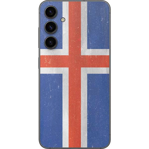 Iceland Flag Distressed Galaxy S23 FE Skin