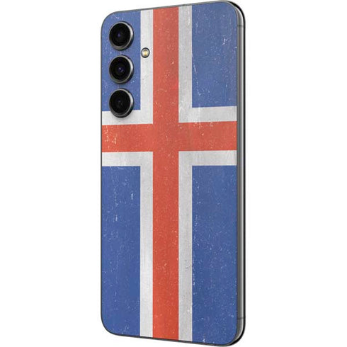 Iceland Flag Distressed Galaxy S23 FE Skin