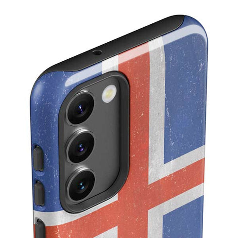 Iceland Flag Distressed Galaxy S23 Plus Pro Case