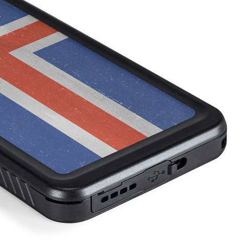 Iceland Flag Distressed Galaxy S23 Plus Waterproof Case