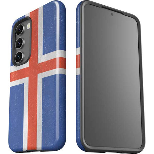Iceland Flag Distressed Galaxy S23 Pro Case