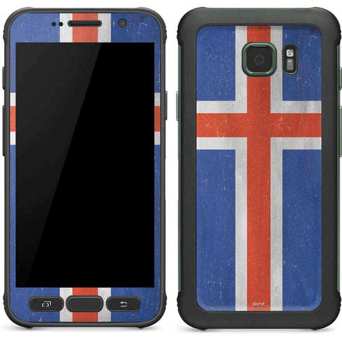 Iceland Flag Distressed Galaxy S7 Active Skin