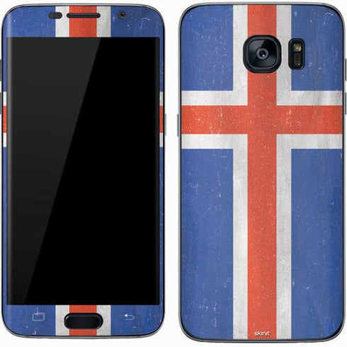 Iceland Flag Distressed Galaxy S7 Skin
