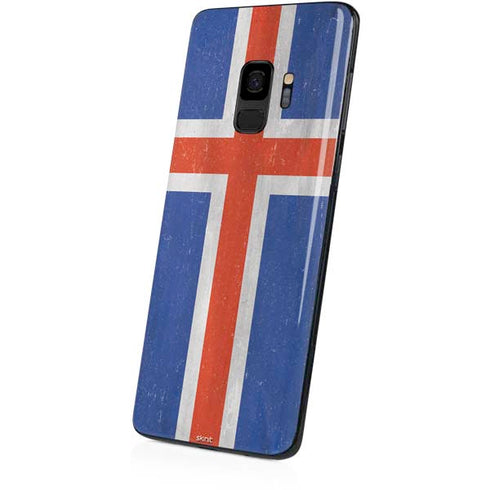 Iceland Flag Distressed Galaxy S9 Skin