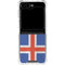 Iceland Flag Distressed Galaxy Z Flip5 5G Clear Case