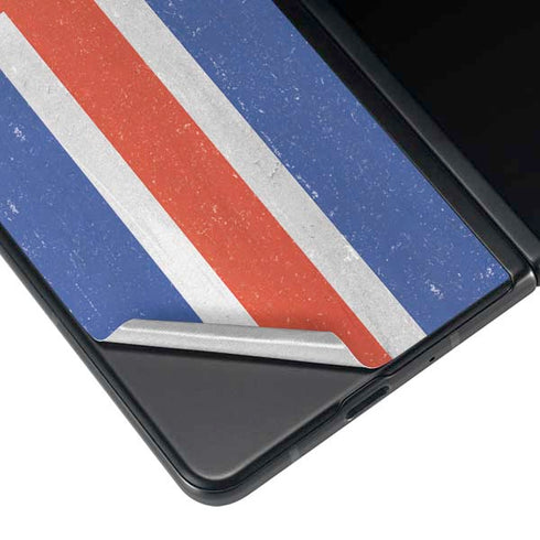 Iceland Flag Distressed Galaxy Z Fold4 5G Skin