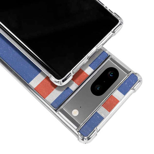 Iceland Flag Distressed Google Pixel 8 Clear Case