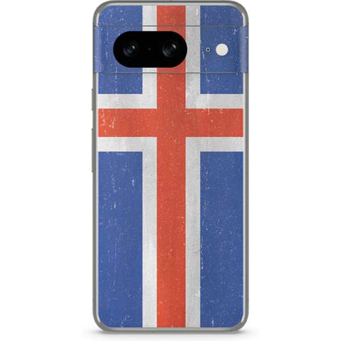 Iceland Flag Distressed Google Pixel 8 Skin