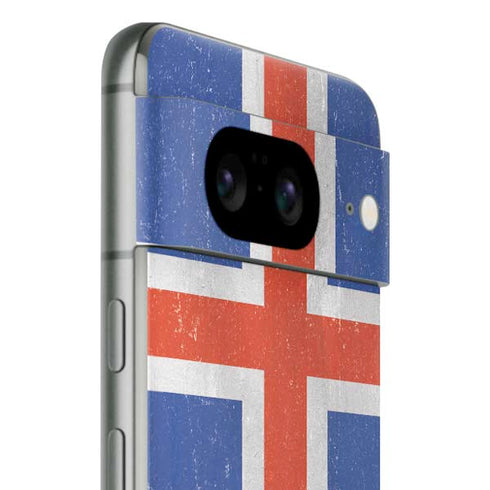 Iceland Flag Distressed Google Pixel 8 Skin