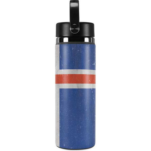 Iceland Flag Distressed Hydro Flask 20oz Wide Mouth Skin