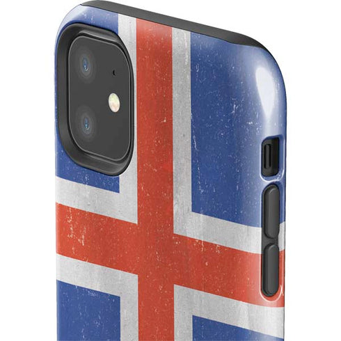 Iceland Flag Distressed iPhone 11 Impact Case