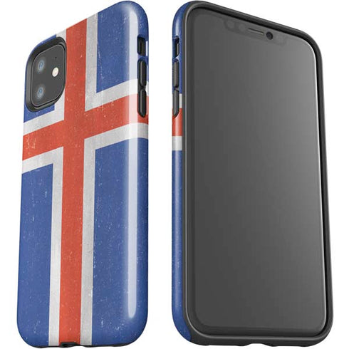 Iceland Flag Distressed iPhone 11 Impact Case