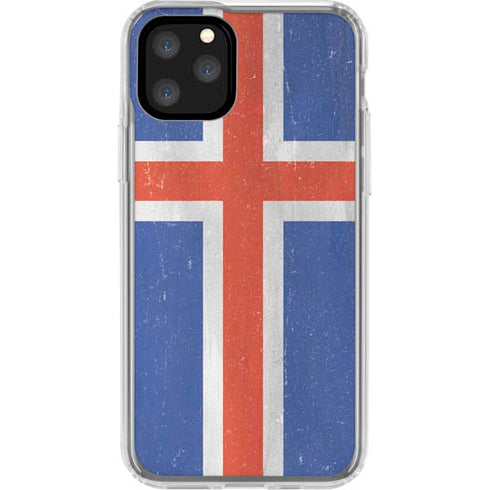 Iceland Flag Distressed iPhone 11 Pro Clear Case
