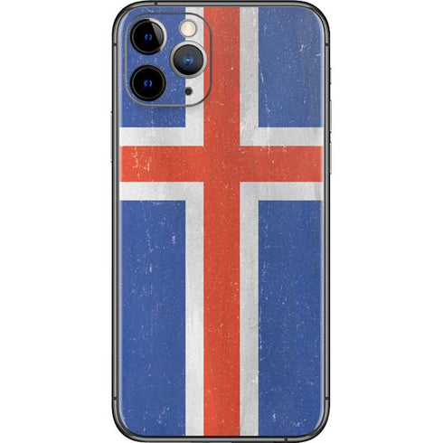 Iceland Flag Distressed iPhone 11 Pro Skin