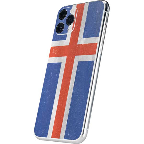 Iceland Flag Distressed iPhone 11 Pro Skin