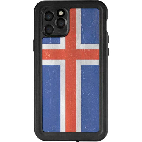 Iceland Flag Distressed iPhone 11 Pro Waterproof Case
