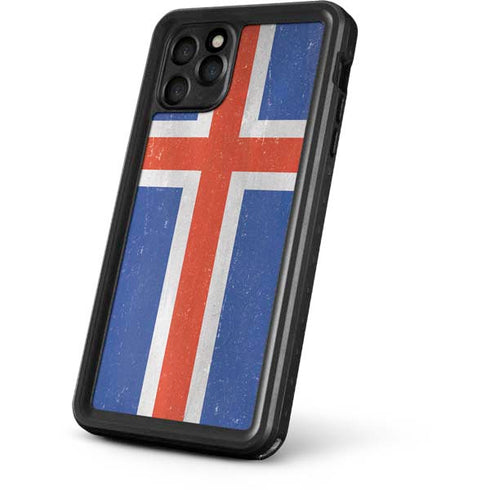 Iceland Flag Distressed iPhone 11 Pro Waterproof Case