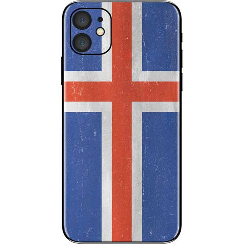 Iceland Flag Distressed iPhone 11 Skin