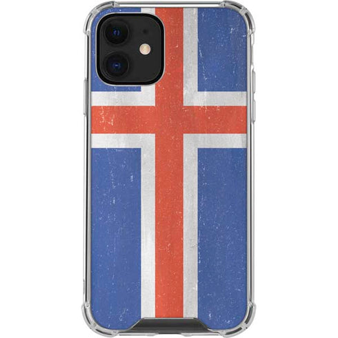 Iceland Flag Distressed iPhone 12 Mini Clear Case