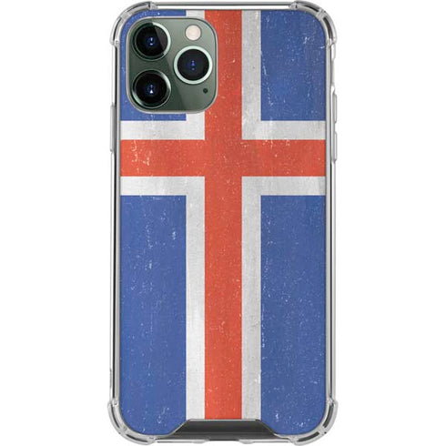 Iceland Flag Distressed iPhone 12 Pro Max Clear Case