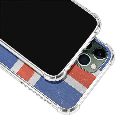 Iceland Flag Distressed iPhone 12 Pro Max Clear Case