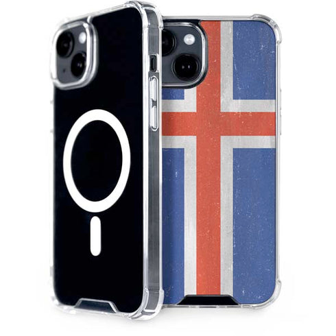 Iceland Flag Distressed iPhone 13 MagSafe Case