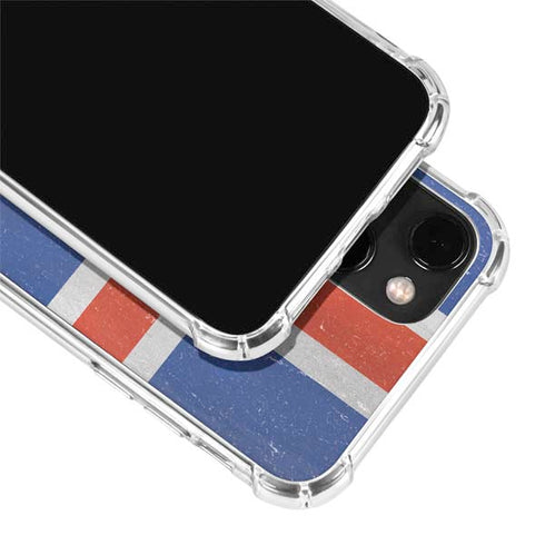 Iceland Flag Distressed iPhone 13 Mini Clear Case