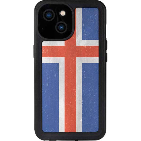 Iceland Flag Distressed iPhone 13 Mini Waterproof Case