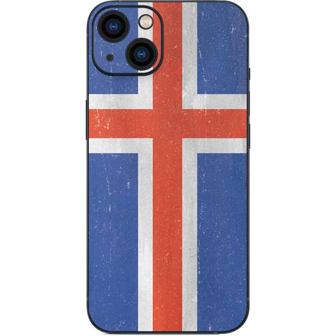 Iceland Flag Distressed iPhone 15 Plus Skin