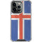 Iceland Flag Distressed iPhone 14 Pro Clear Case