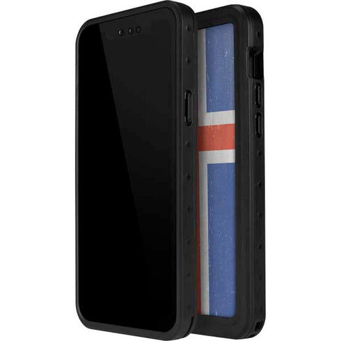 Iceland Flag Distressed iPhone 14 Pro Max Waterproof Case