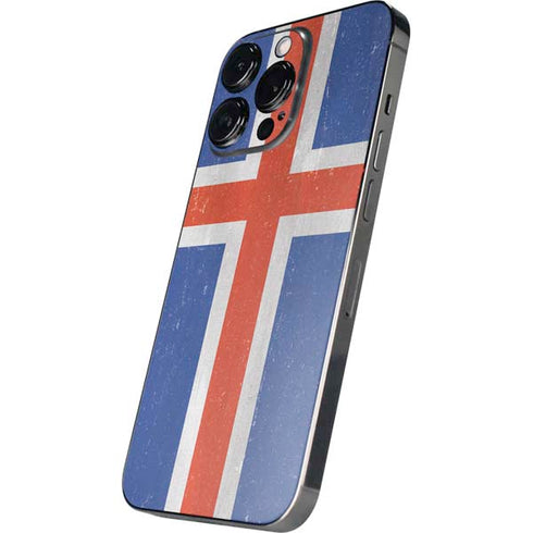 Iceland Flag Distressed iPhone 14 Pro Skin