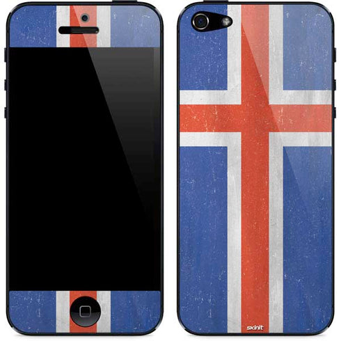 Iceland Flag Distressed iPhone 5/5s/5SE Skin