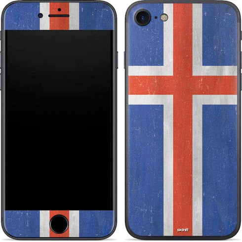 Iceland Flag Distressed iPhone 7 Skin
