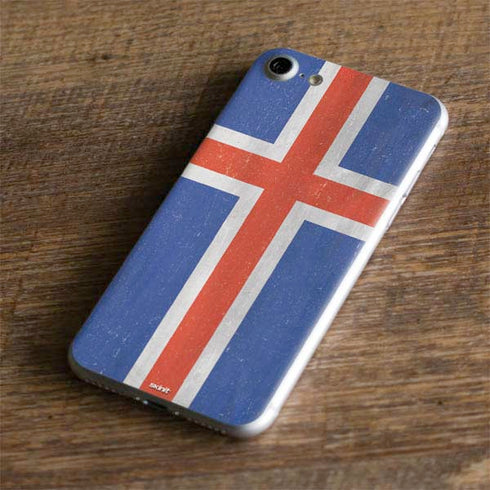 Iceland Flag Distressed iPhone 7 Skin