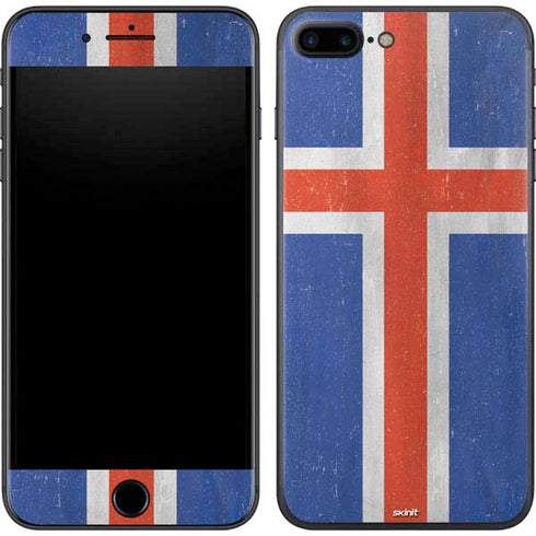 Iceland Flag Distressed iPhone 8 Plus Skin
