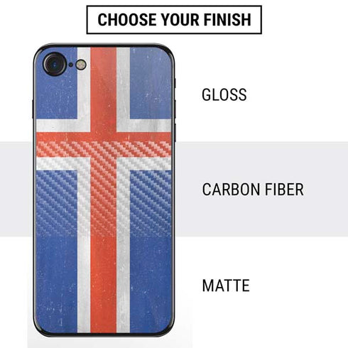 Iceland Flag Distressed iPhone SE (2nd & 3rd Gen) Skin