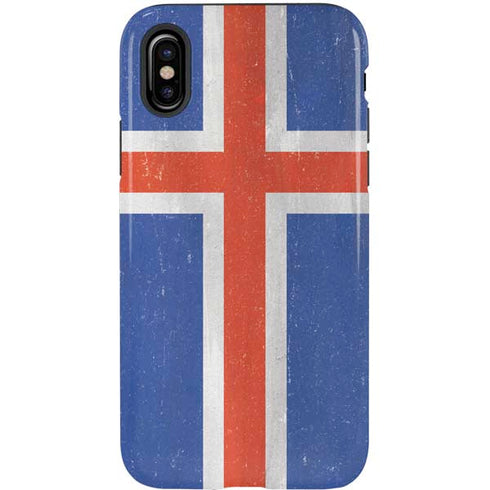 Iceland Flag Distressed iPhone X Pro Case