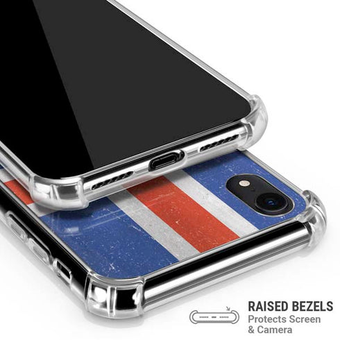 Iceland Flag Distressed iPhone XR Clear Case