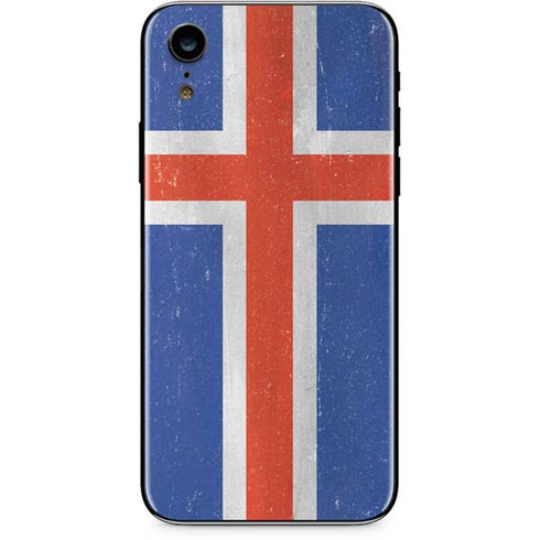 Iceland Flag Distressed iPhone XR Skin