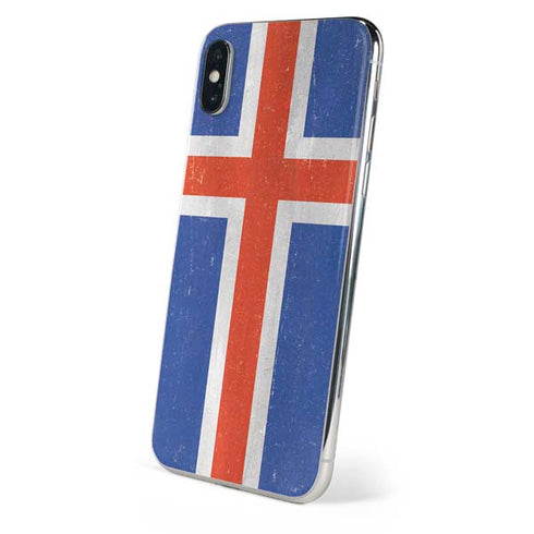 Iceland Flag Distressed iPhone XS Skin