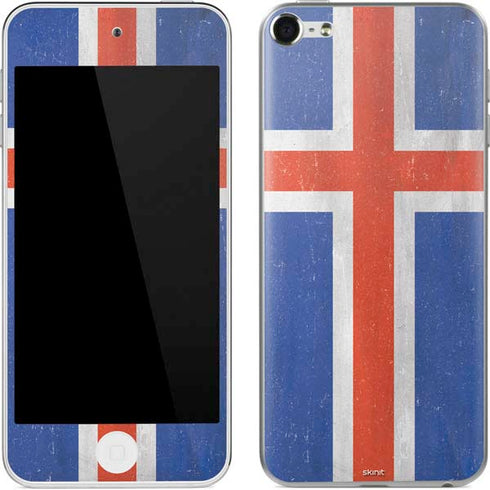 Iceland Flag Distressed Apple iPod Skin