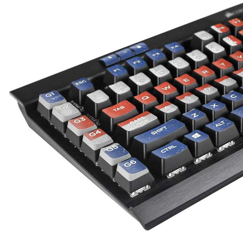 Iceland Flag Distressed K95 RGB PLATINUM Mechanical Gaming Keyboard Skin