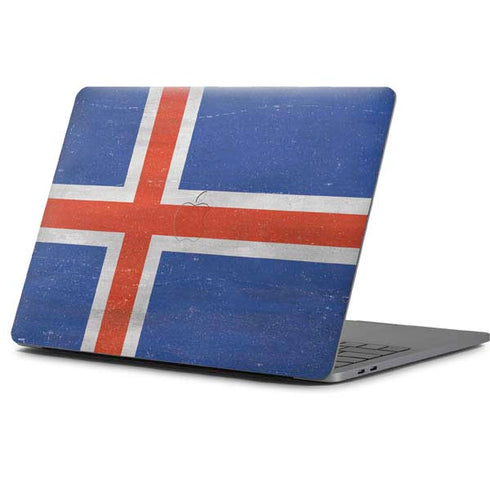 Iceland Flag Distressed Apple MacBook Pro 13-inch Skin