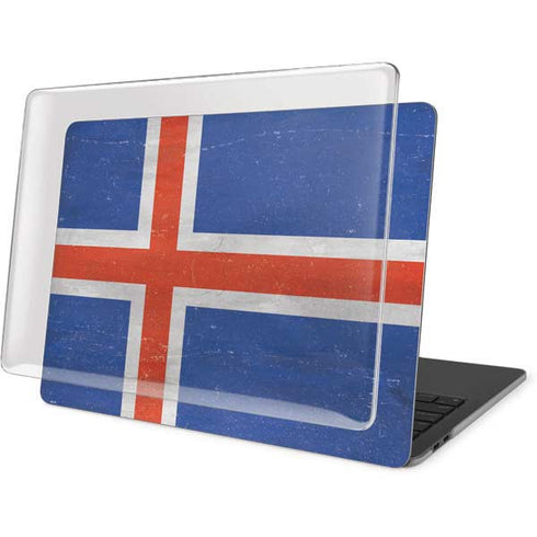 Iceland Flag Distressed MacBook Pro 16in (2019-20) Case plus Skin