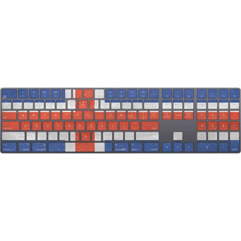 Iceland Flag Distressed Magic Keyboard with Numeric Keypad Skin